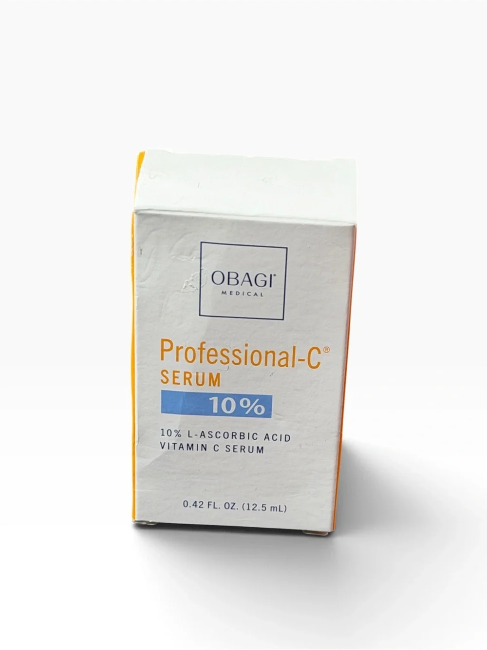 Obagi Professional-C Serum Bottle and Box - White/Blue/Yellow
